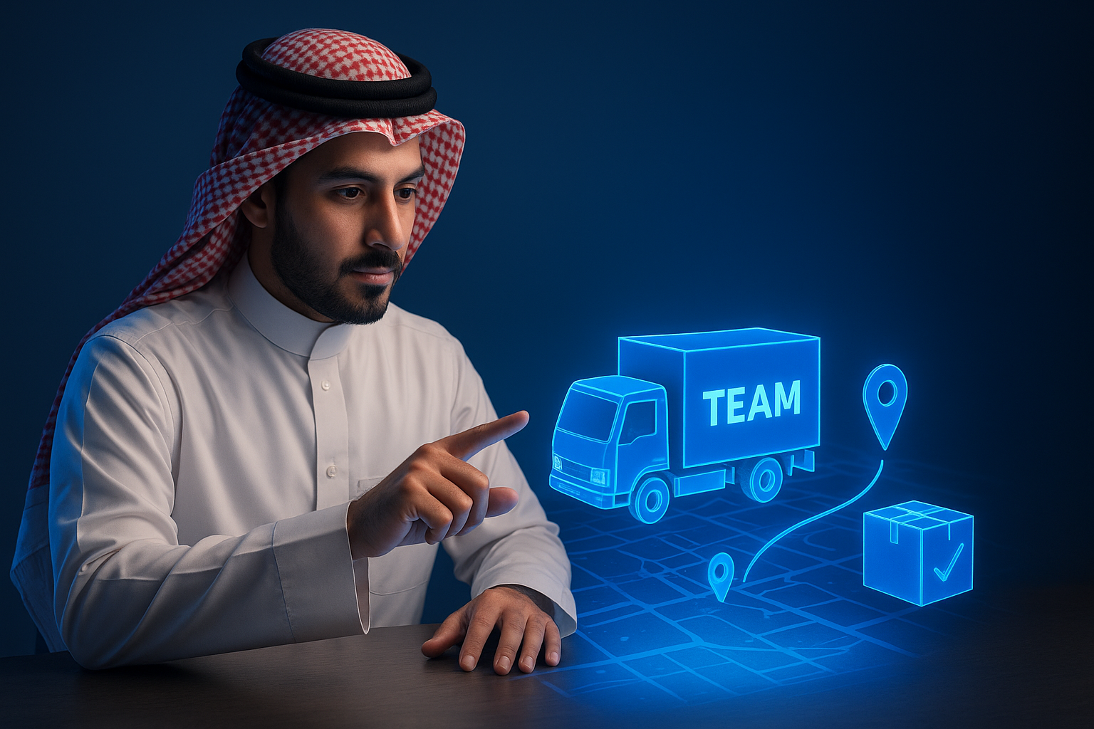 شاحنة على الطريق